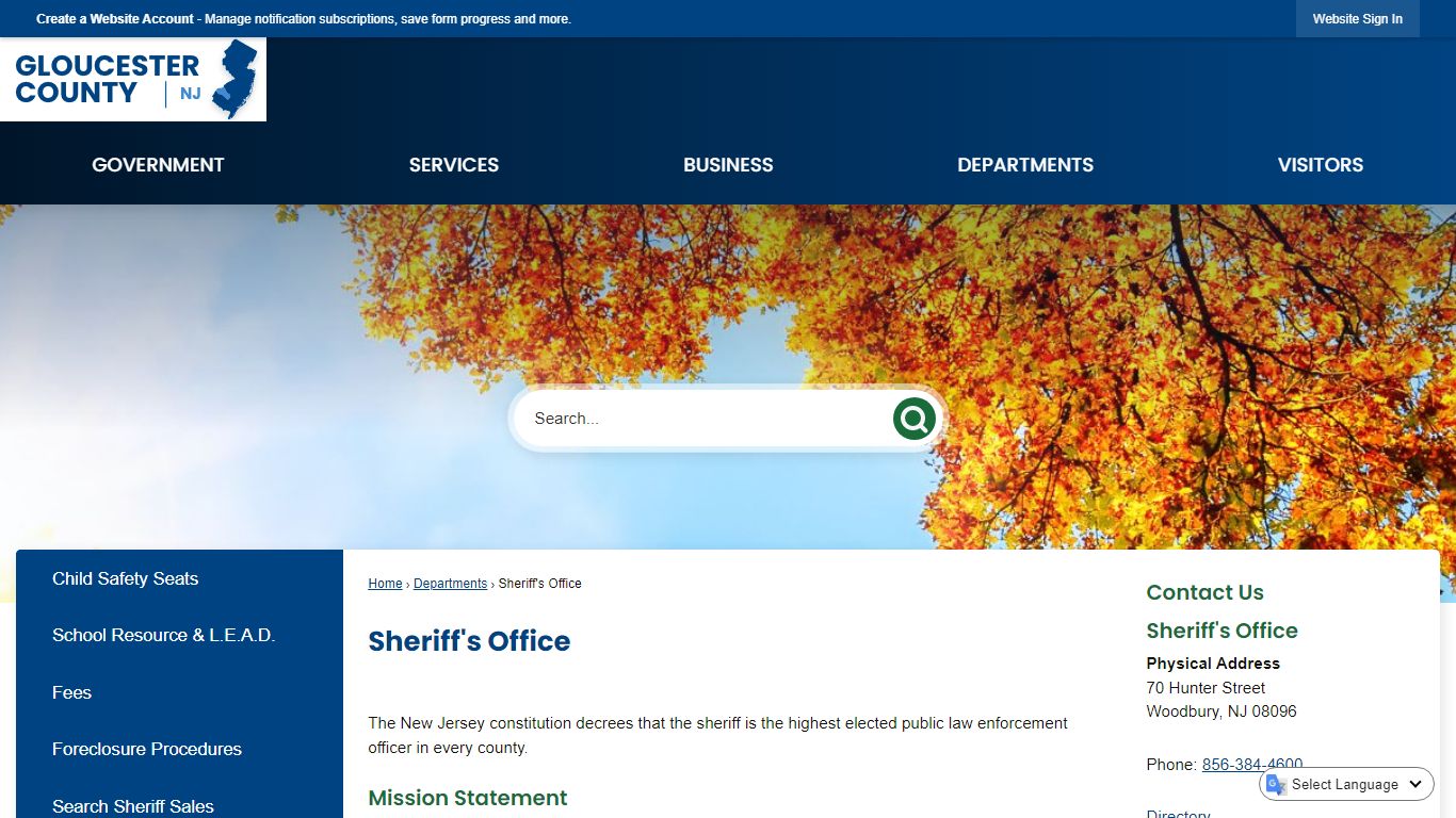 Sheriff's Office | Gloucester County, NJ